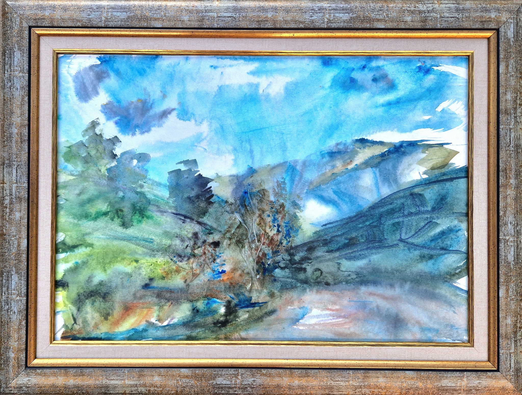 Планинско дихание акварел размер 35 50 цена 80евро post featured image