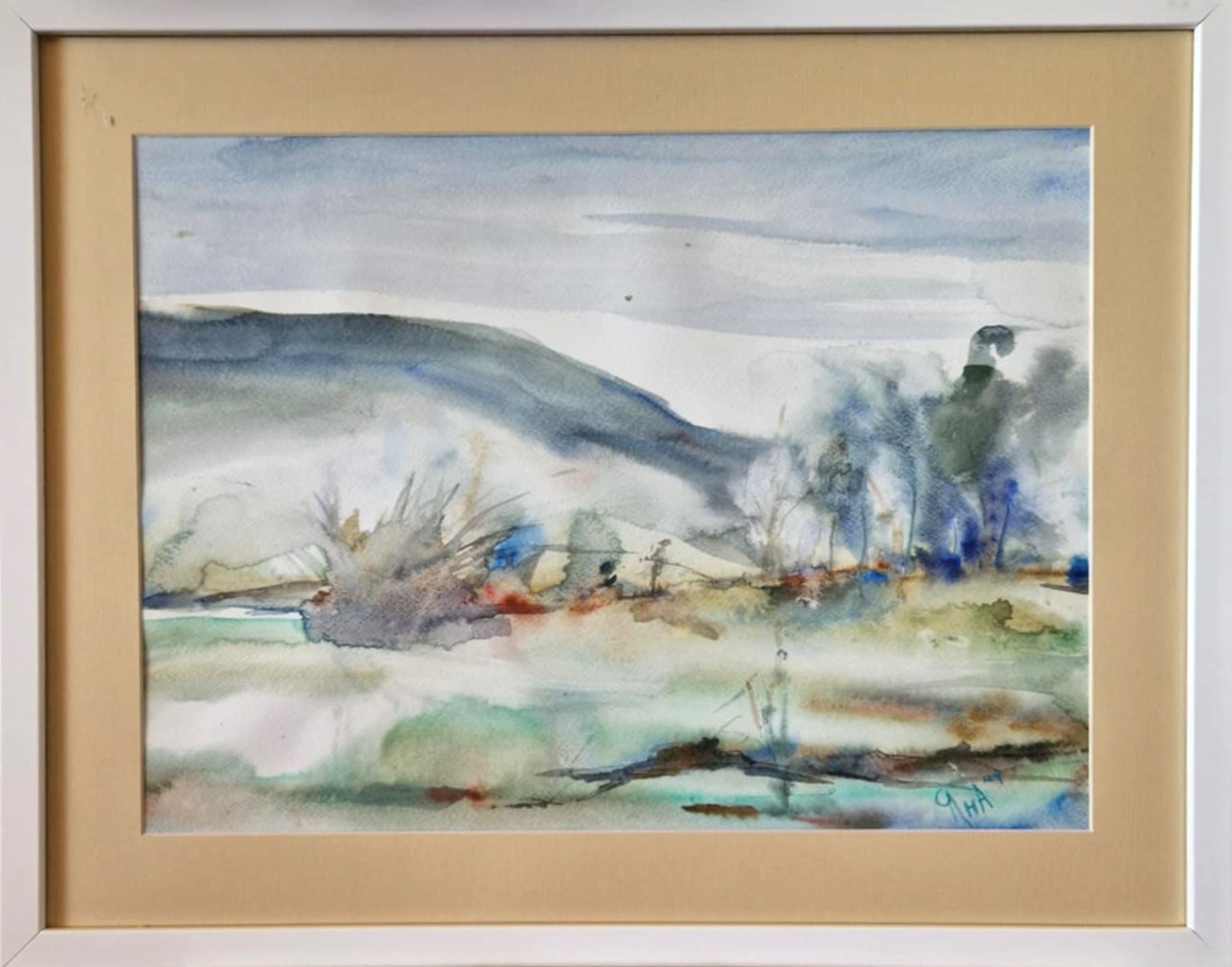 „Силуетът на хълма“ акварел 35на50 120евро post featured image