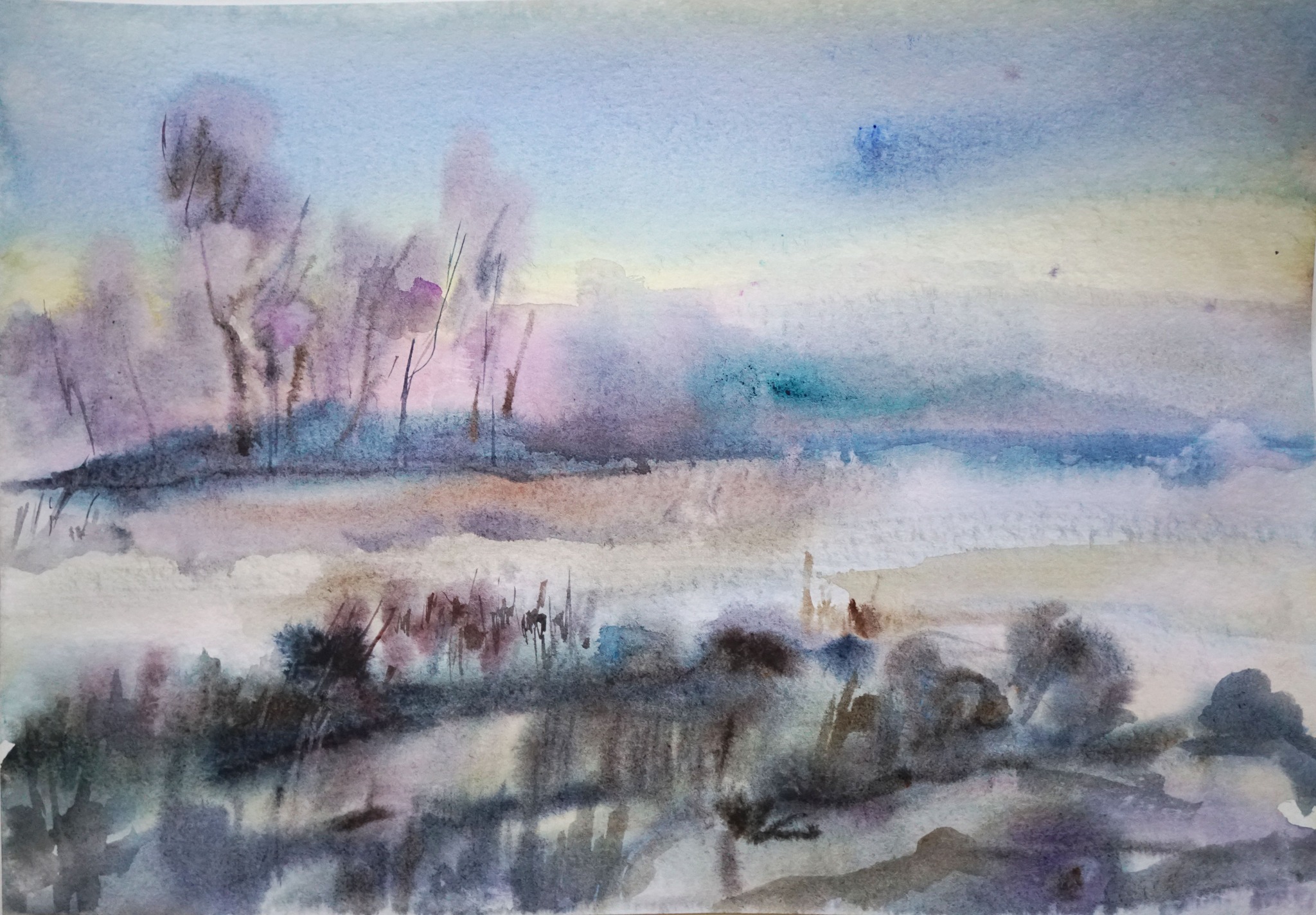 „Спящият бряг“ акварел 35на50 80евро post featured image