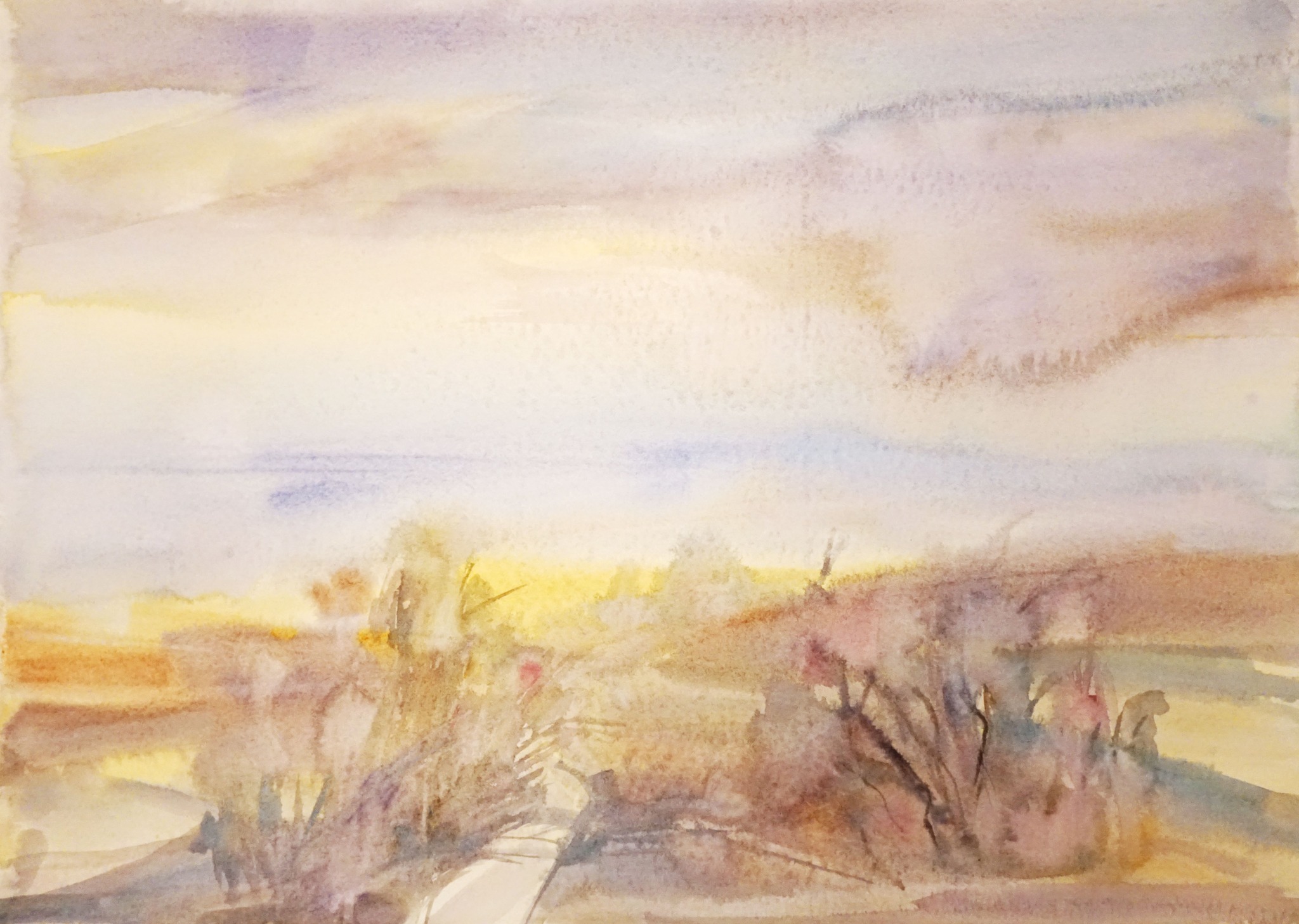 светлина в тишината акварел 50 70 цена 120евро post featured image