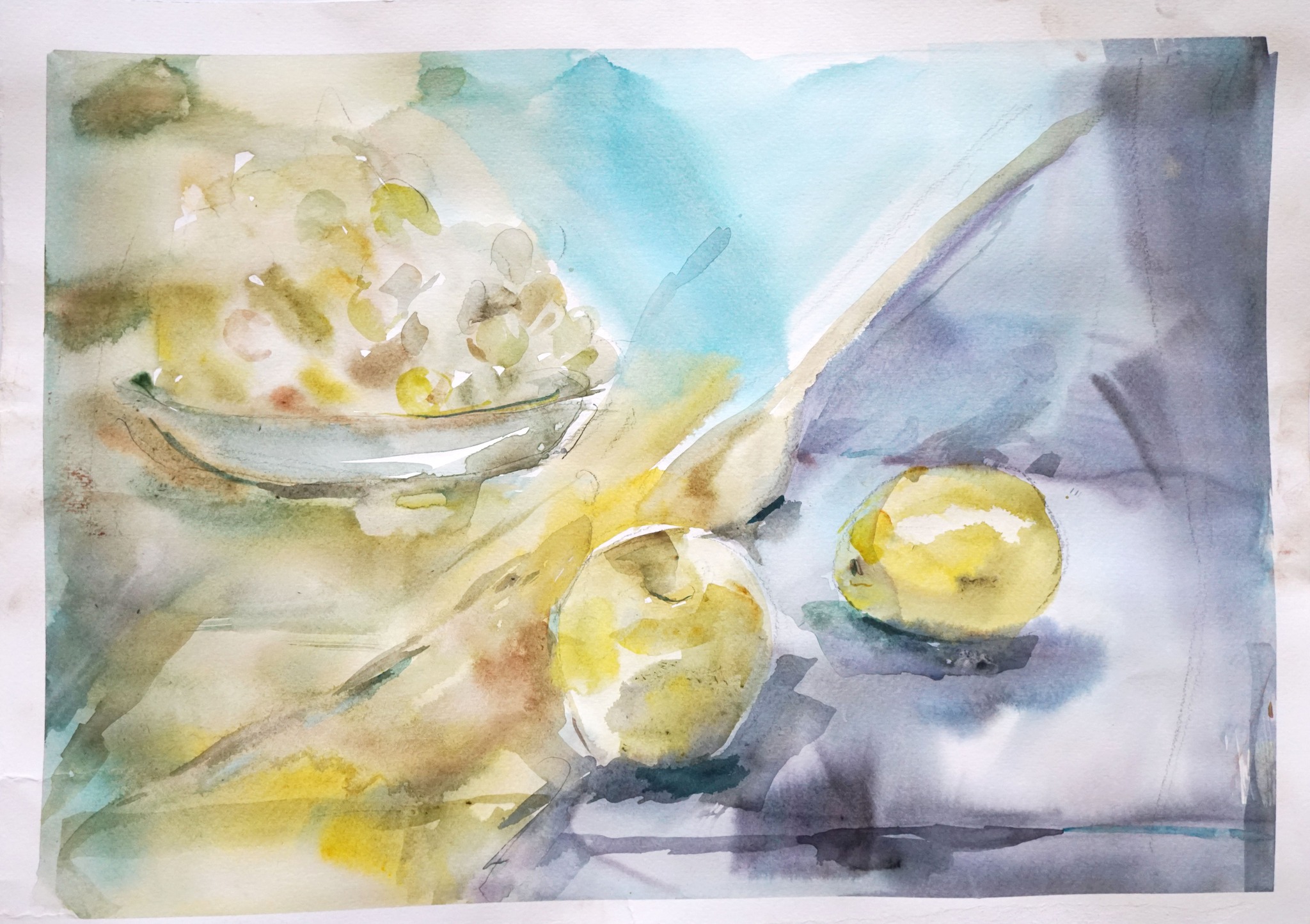 „Утринни плодове“ акварел 46на55 40евро post featured image